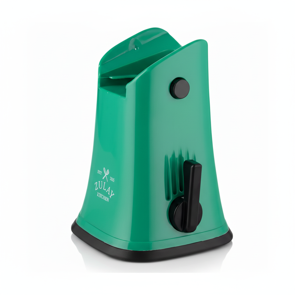 Rotary Cheese Grater 5 Blades - Base (Black and Green) - Replacement Part - Zulay Kitchen 