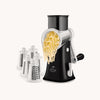 Rotary Cheese Grater with 5 Interchangeable Blades - White & Black by Zulay Kitchen