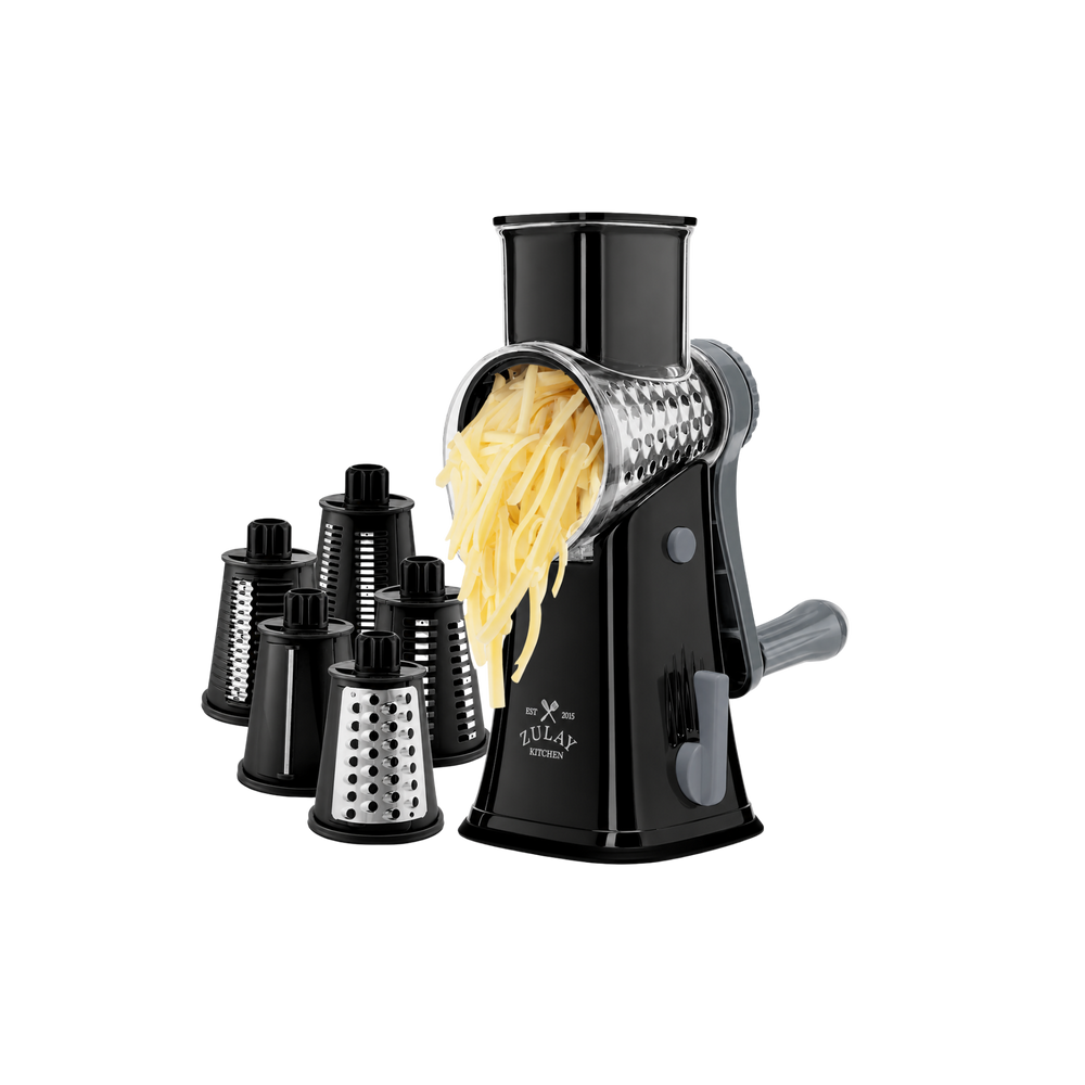 Rotary Cheese Grater- Black by Zulay Kitchen