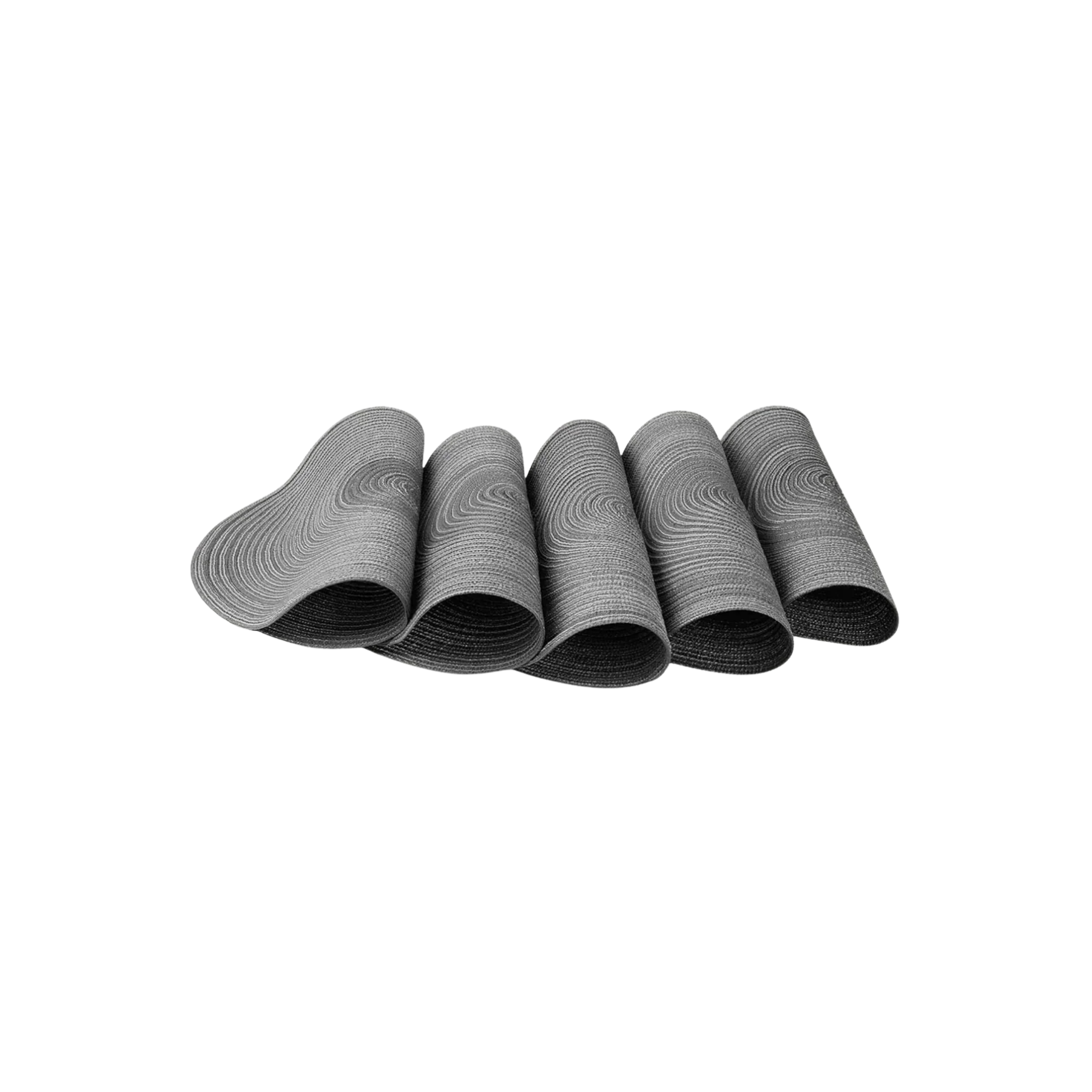 Round Braided Placemats - Set of 6 Gray by Zulay Kitchen