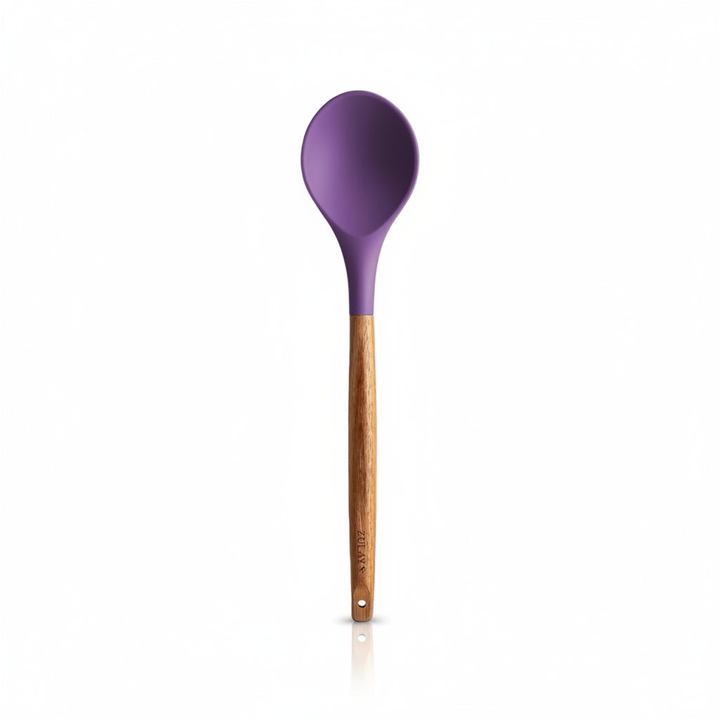 Serving Spoon Purple_Silicone-Utensils-Set-5-Piece-with-Acacia-Wood-Handles-Zulay-Kitchen