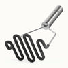 Silicone-Coated Potato Masher- Black by Zulay Kitchen