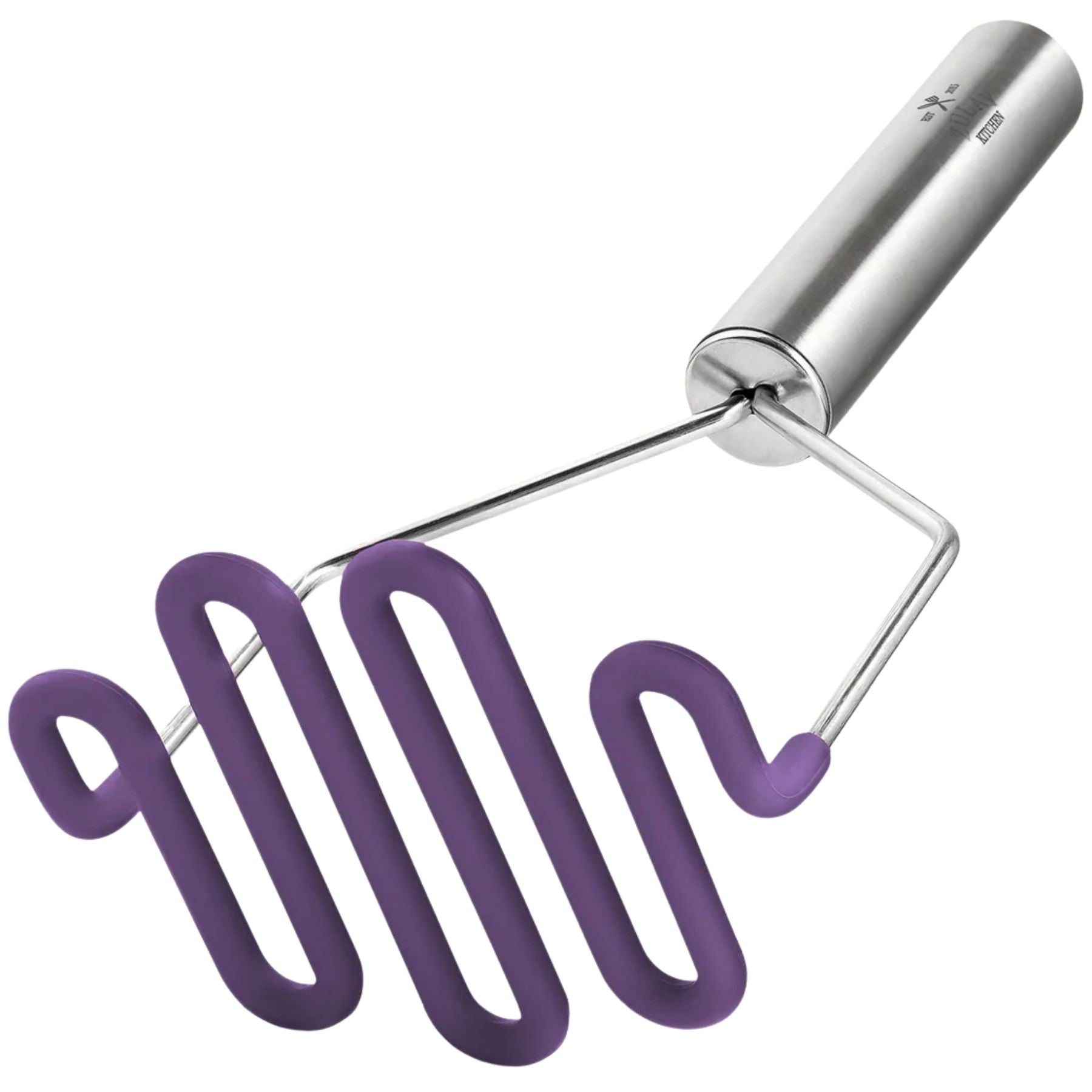 Silicone-Coated Potato Masher Purple by Zulay Kitchen