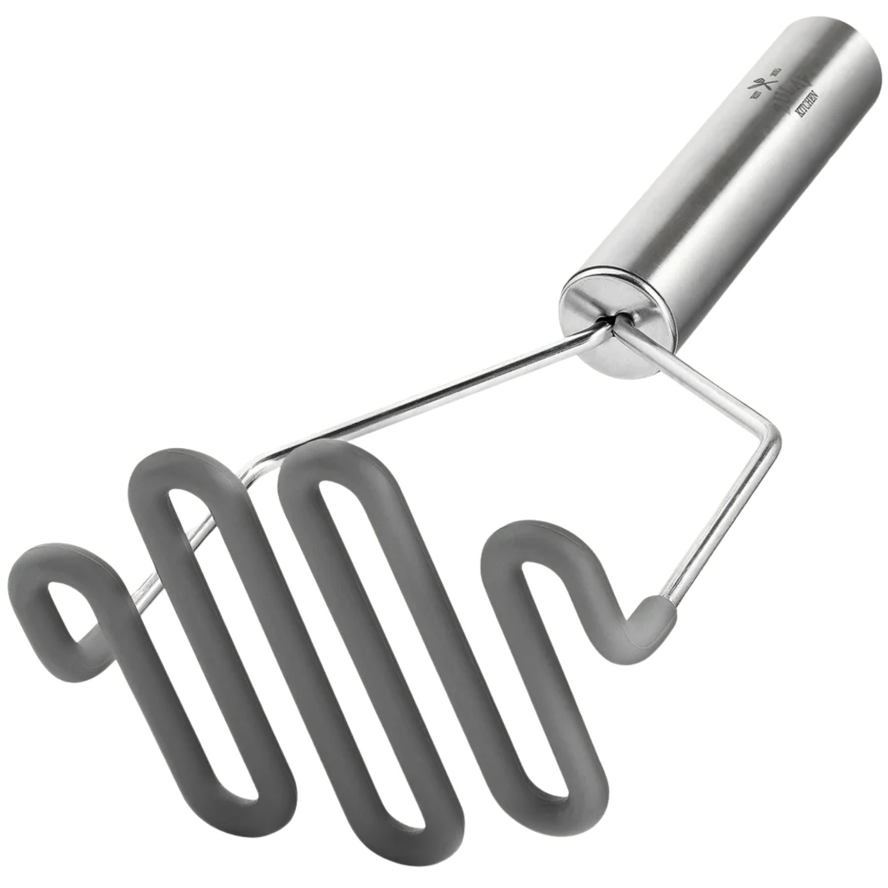 Silicone-Coated Potato Masher-Gray by Zulay Kitchen