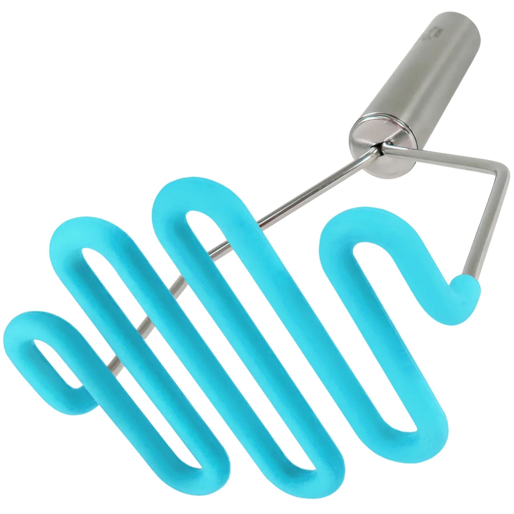 Silicone-Coated Potato Masher Blue by Zulay Kitchen
