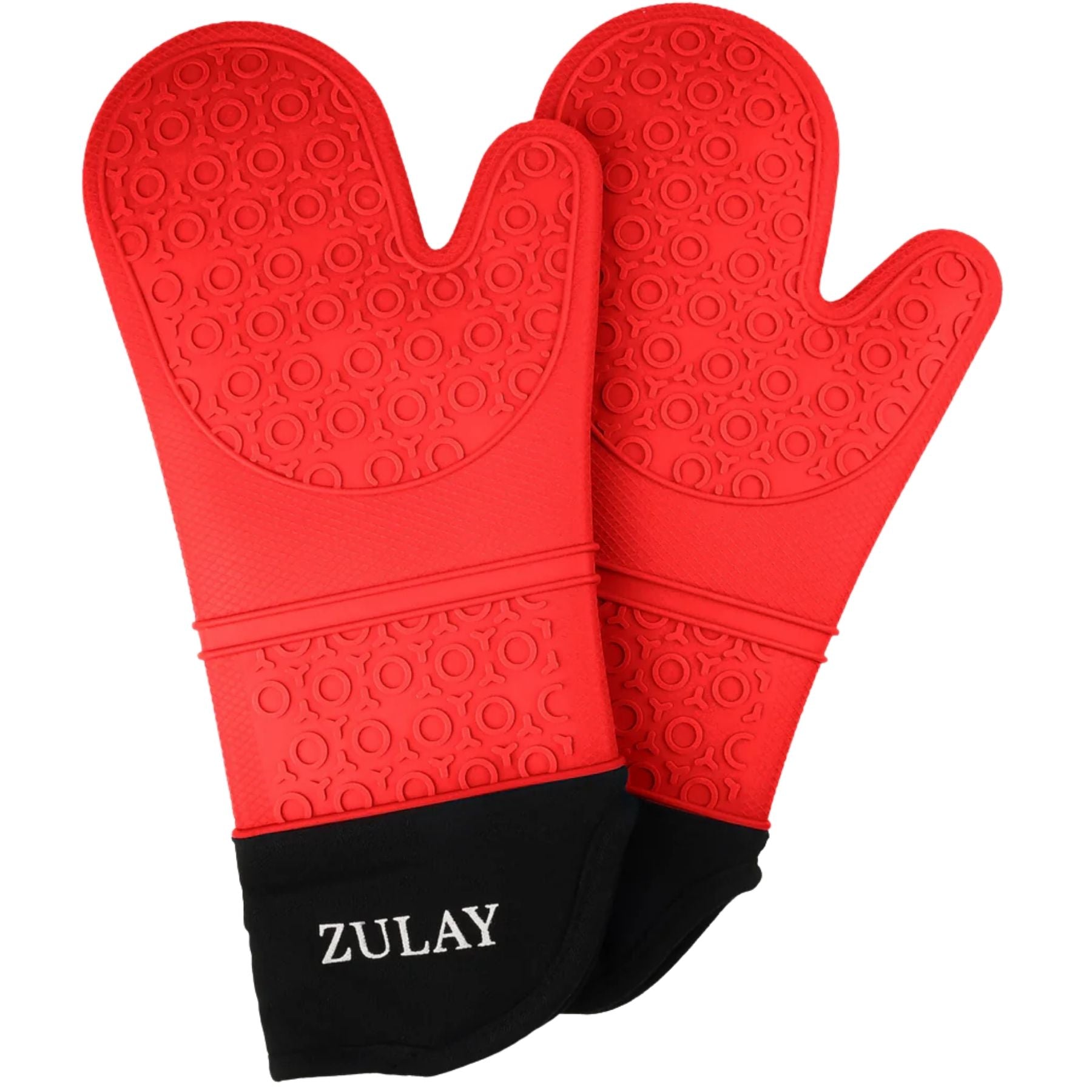 Silicone Oven Mitts Set Red by Zulay Kitchen