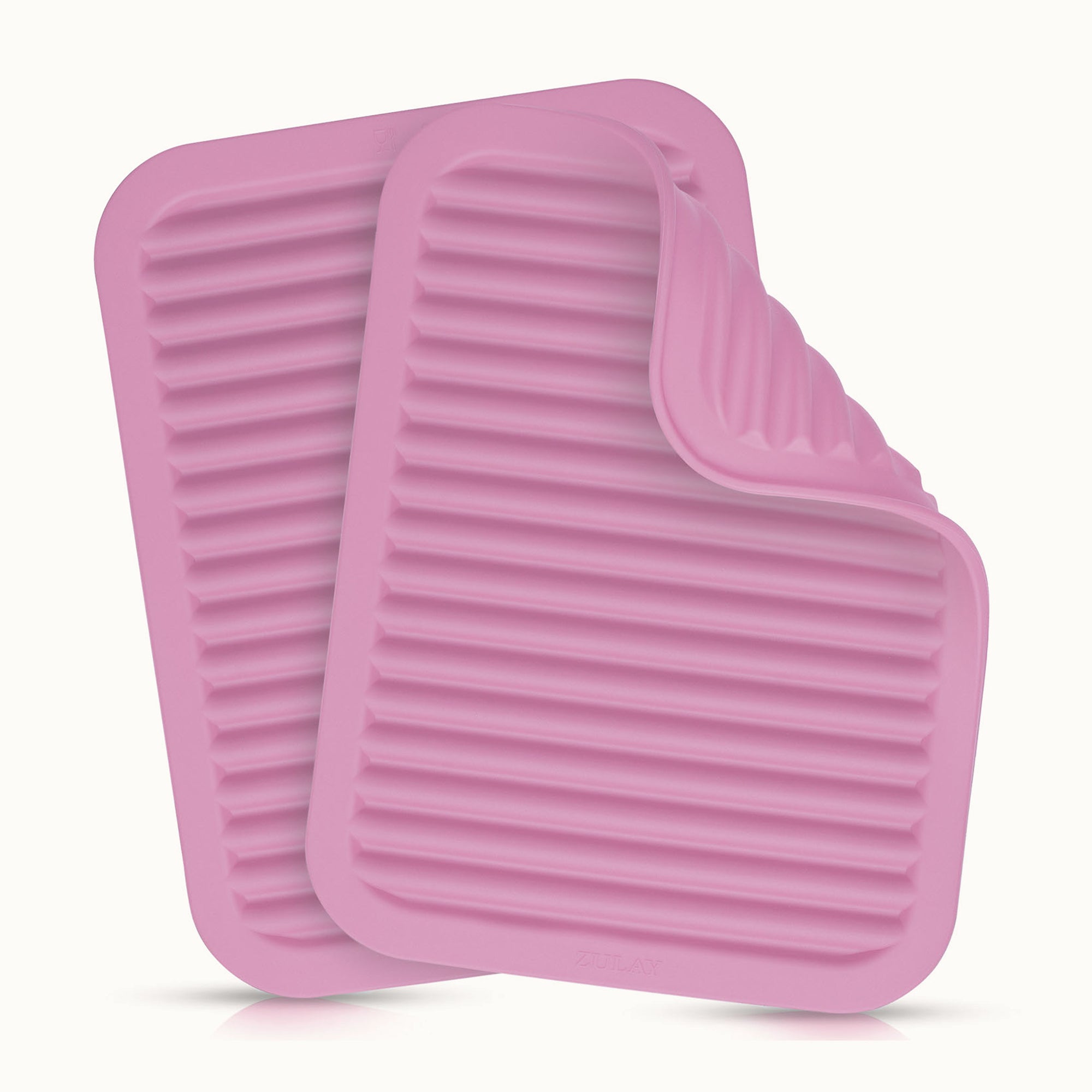 Silicone Trivets For Hot Pots and Pans (2 pack)-Pink by Zulay Kitchen