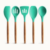 Silicone Utensils Set - 5 Pieces Mint by Zulay Kitchen