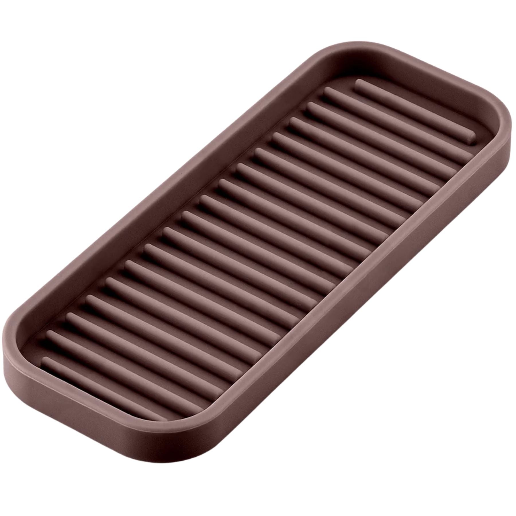 Silicone Multipurpose Tray Holder - Dark Mahogany by Zulay Kitchen