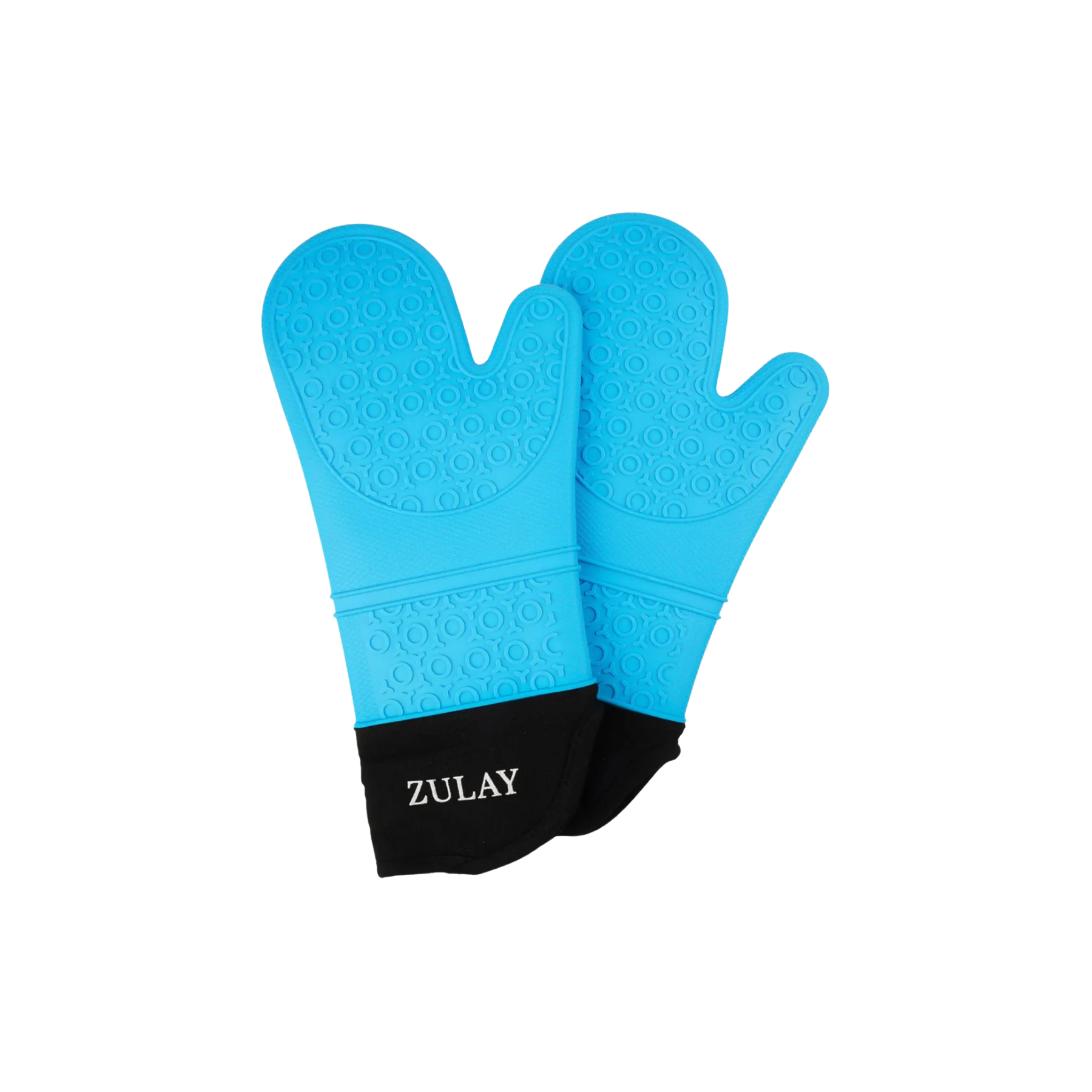 Silicone Oven Mitt Set-Light Blue Mitts by Zulay Kitchen