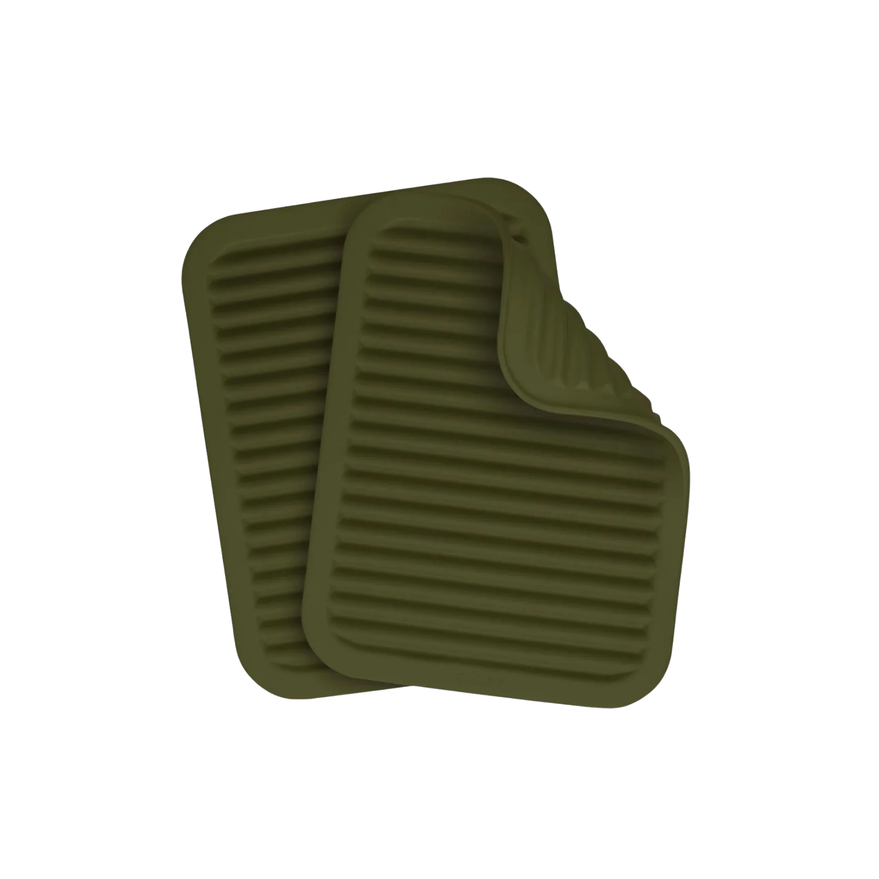 Silicone Trivets For Hot Pots and Pans (2 pack)-Olive Green by Zulay Kitchen