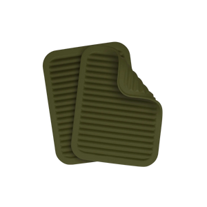 Silicone Trivets For Hot Pots and Pans (2 pack)-Olive Green by Zulay Kitchen