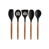 Silicone Utensils Set - 5 Pieces Black by Zulay Kitchen