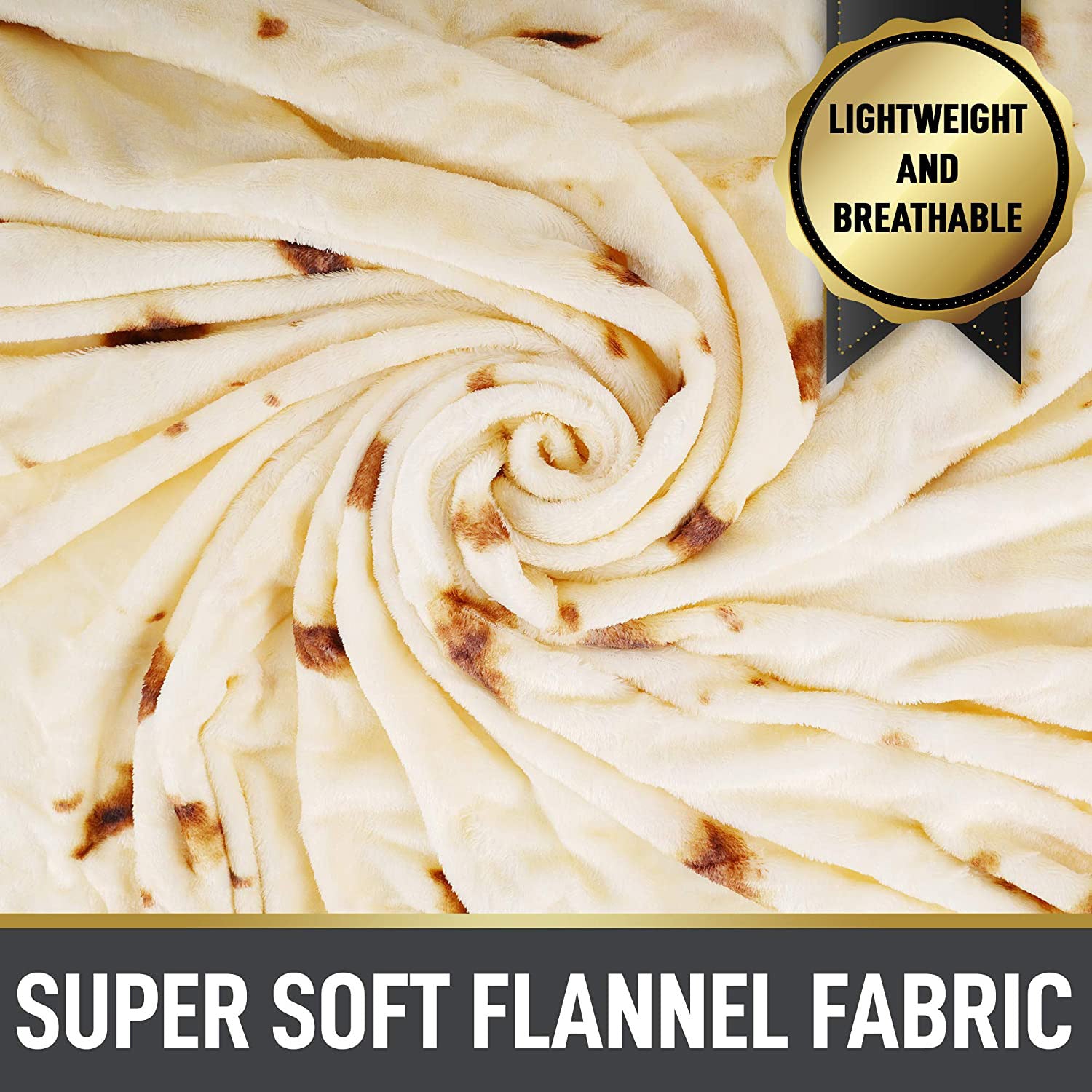 rolled up burrito style flannel blanket