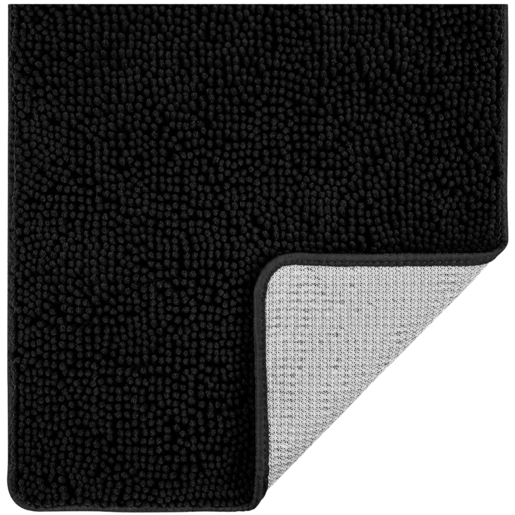 Soft Shaggy Bathroom Rug-47 x 17 Black by Zulay Kitchen