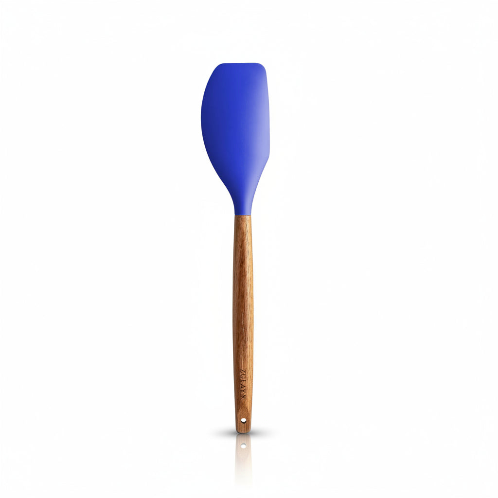 Spatula Dark_Blue_Silicone-Utensils-Set-5-Piece-with-Acacia-Wood-Handles-Zulay-Kitchen