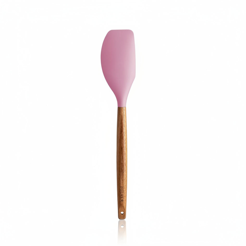 Spatula Pink_Silicone-Utensils-Set-5-Piece-with-Acacia-Wood-Handles-Zulay-Kitchen