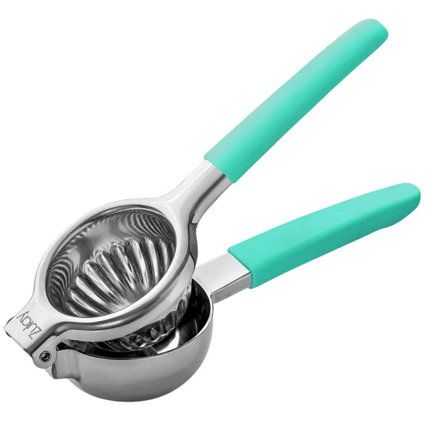 Stainless Steel Lemon Squeezer- Aqua Handle by Zulay Kitchen