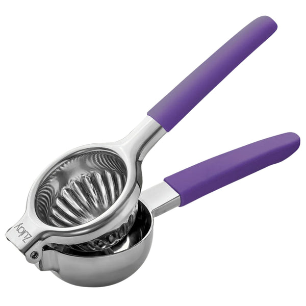 Stainless Steel Lemon Squeezer - Purple Handle by Zulay Kitchen