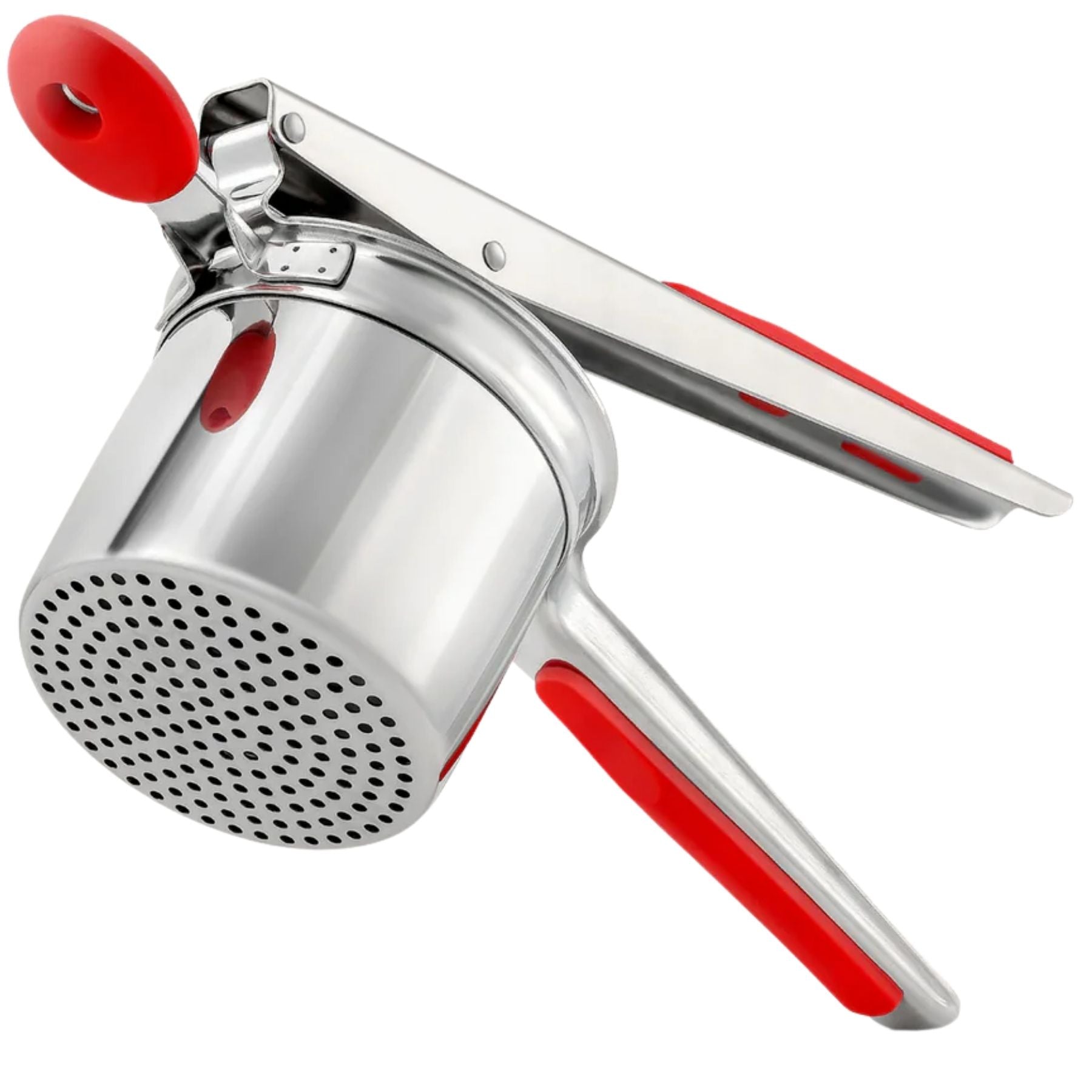 Stainless Steel Potato Ricer - 13.5 oz - Red Handle by Zulay Kitchen