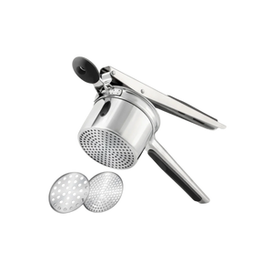 Stainless Steel Potato Ricer - 2 Disc Silver/Black by Zulay Kitchen