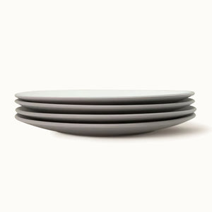 The Contour Dinner Plate - Set of 4 - White by Zulay Kitchen
