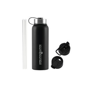 Hydration Nation Thermo Insulated Water Bottle- Midnight Black by Zulay Kitchen