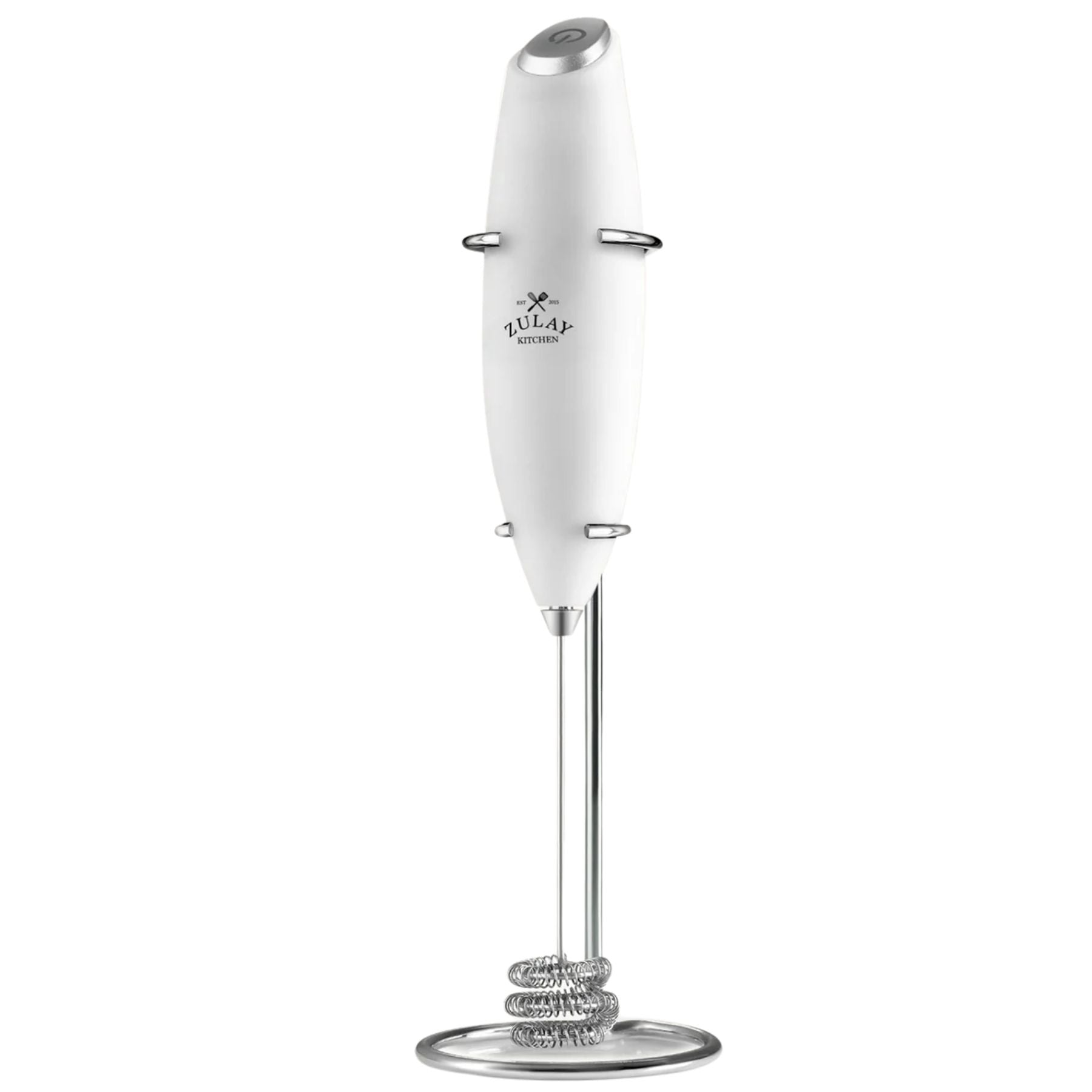 Zulay Kitchen Tornado Triple Whisk Milk Frother White