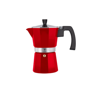 Traditional Espresso Maker-3/5.5/8 Espresso Cups-Red by Zulay Kitchen