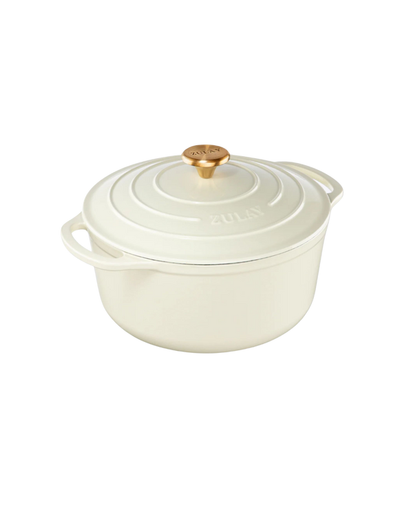 Cast Iron Dutch Oven - Ivory - 5 quart by Zulay Kitchen