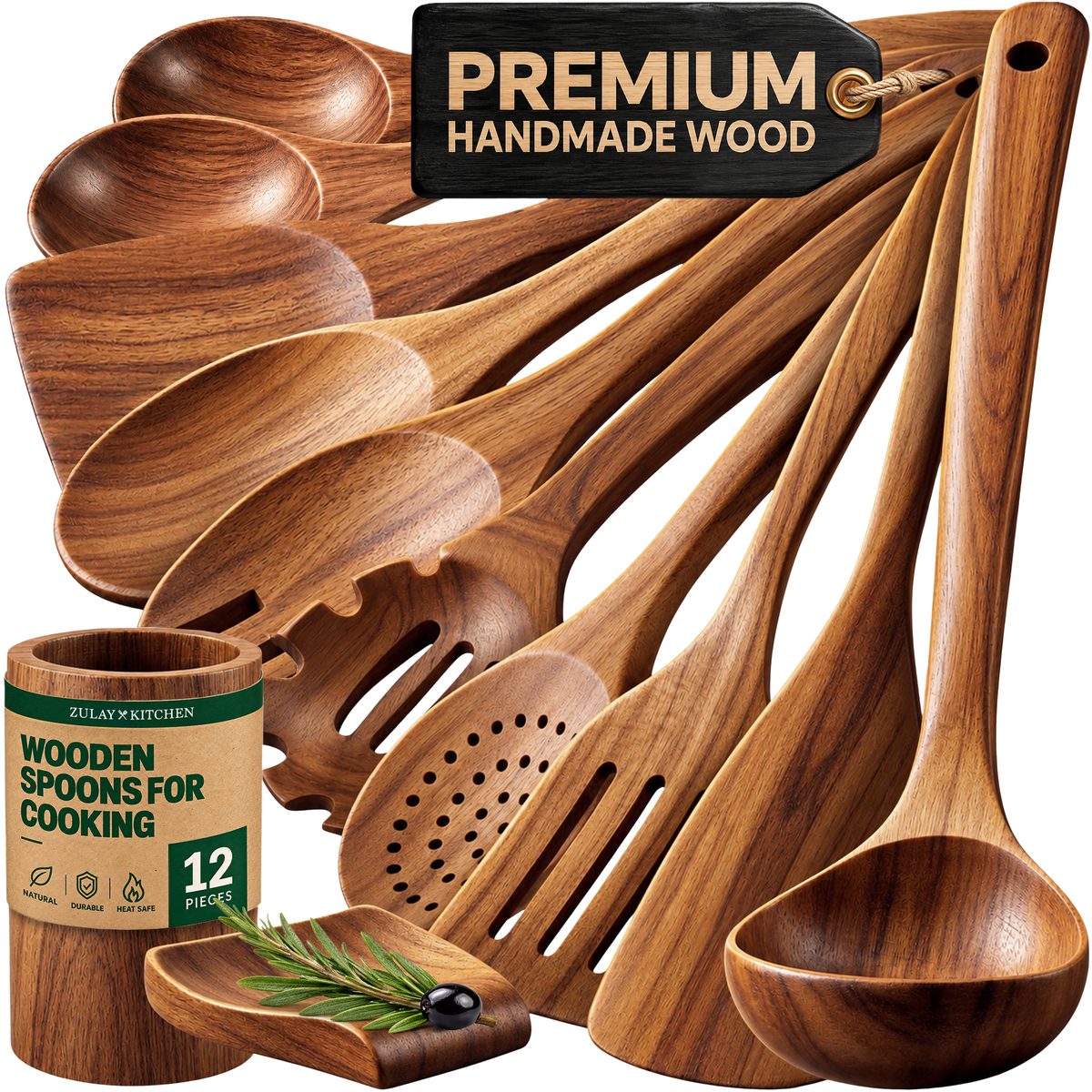 Teak Wooden Utensil Set