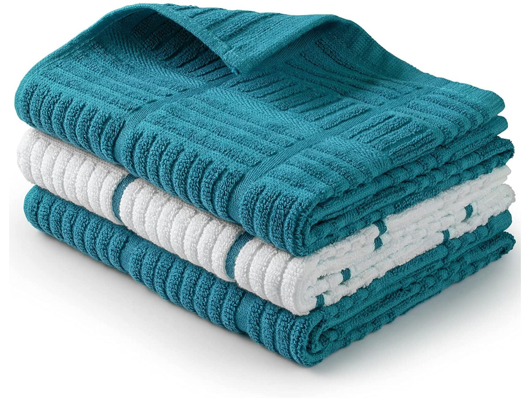Zulay Kitchen Waffle Weave Kitchen Towels - 6 Pack 12 x 12 inch - (Teal), 6  - Harris Teeter