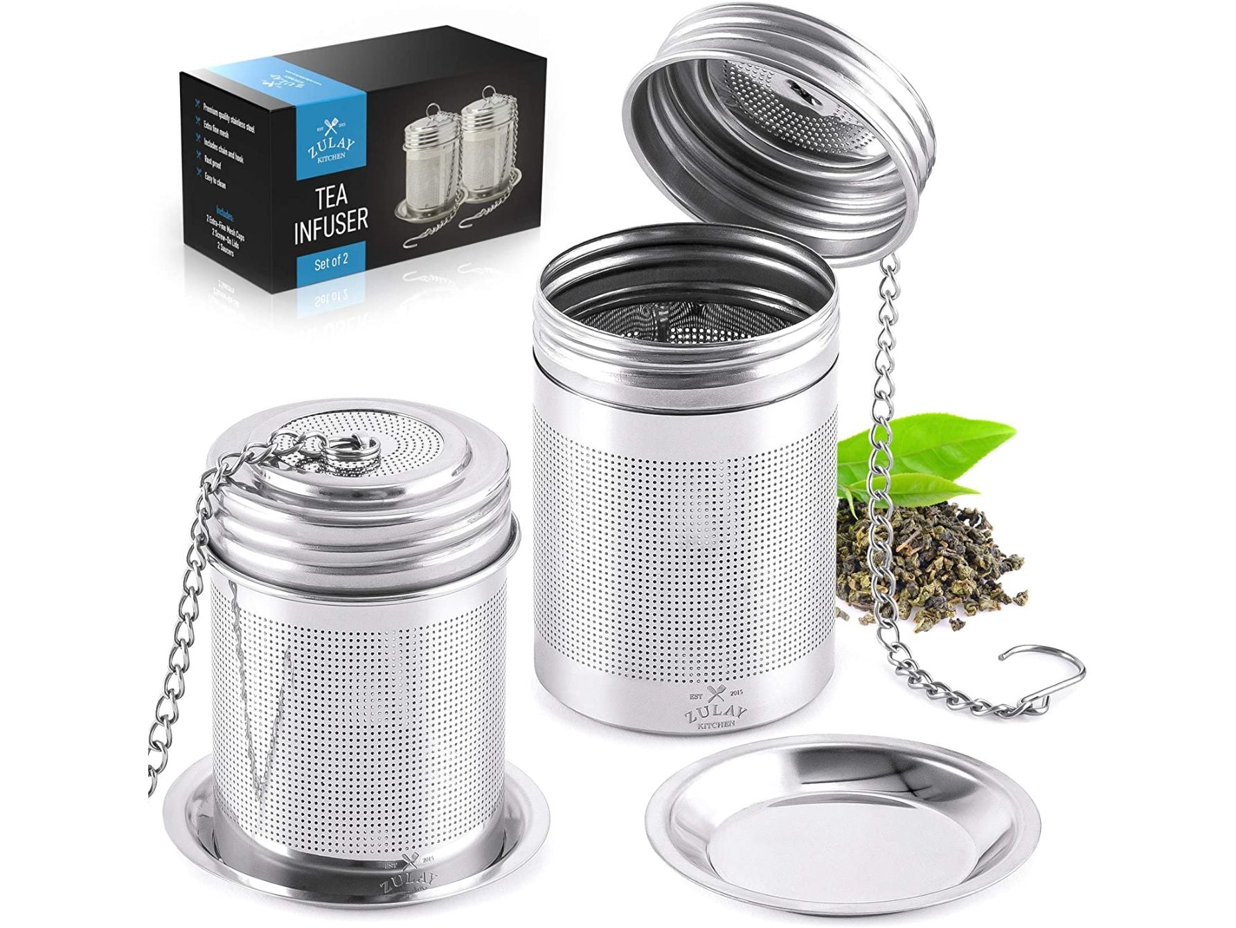 Stainless Steel Tea Infusers (Set of 2)