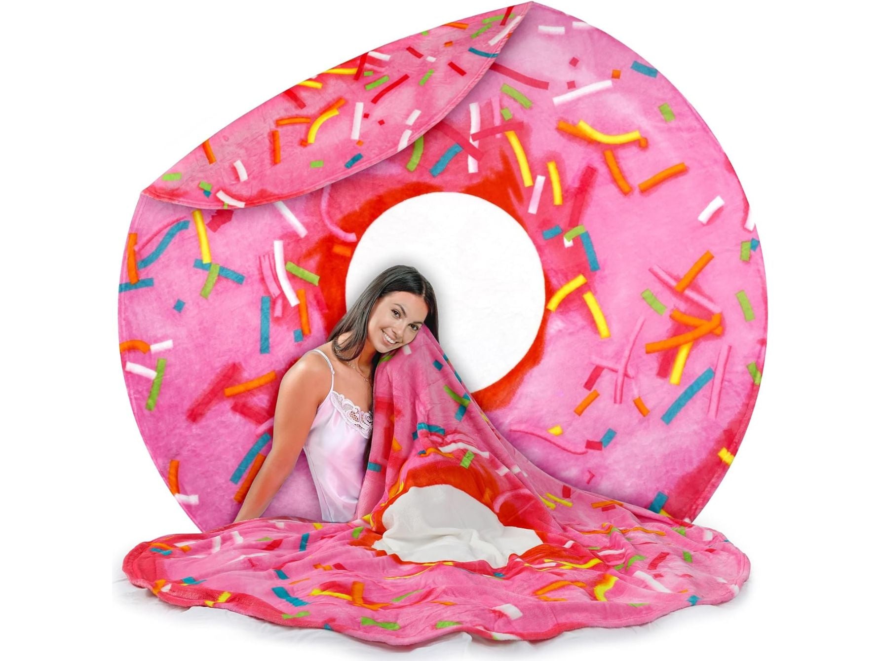 Novelty Glazed Donut Blanket