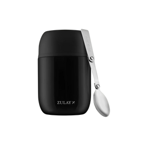 Zulay Vacuum Insulated Lunch Container Black by Zulay Kitchen