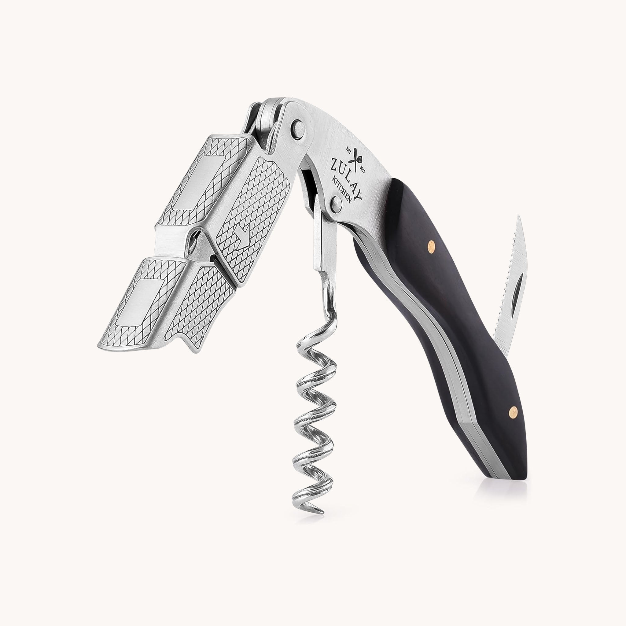 Waiter's Corkscrew Bottle Opener- Ebony by Zulay Kitchen