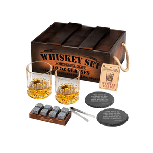 15-Piece Whiskey Crate Gift Set by Zulay Kitchen