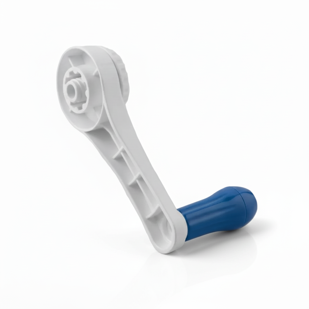 White and Blue Rotary Cheese Grater 5 Blade Handle - Replacement Part - Zulay Kitchen 