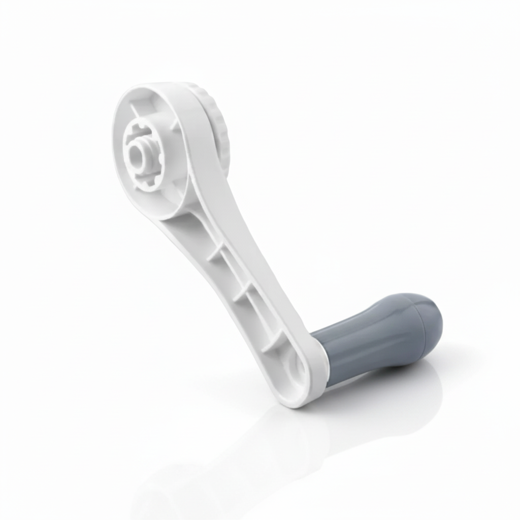 White and Gray_Rotary_Cheese_Grater_5_Blade_Handle_-_Replacement_Part_-_Zulay_Kitchen