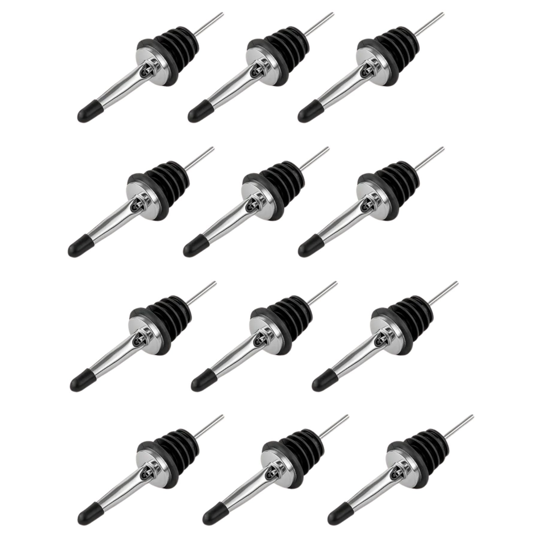 Stainless Steel Pourers for Liquor Bottles-12 Pack by Zulay Kitchen