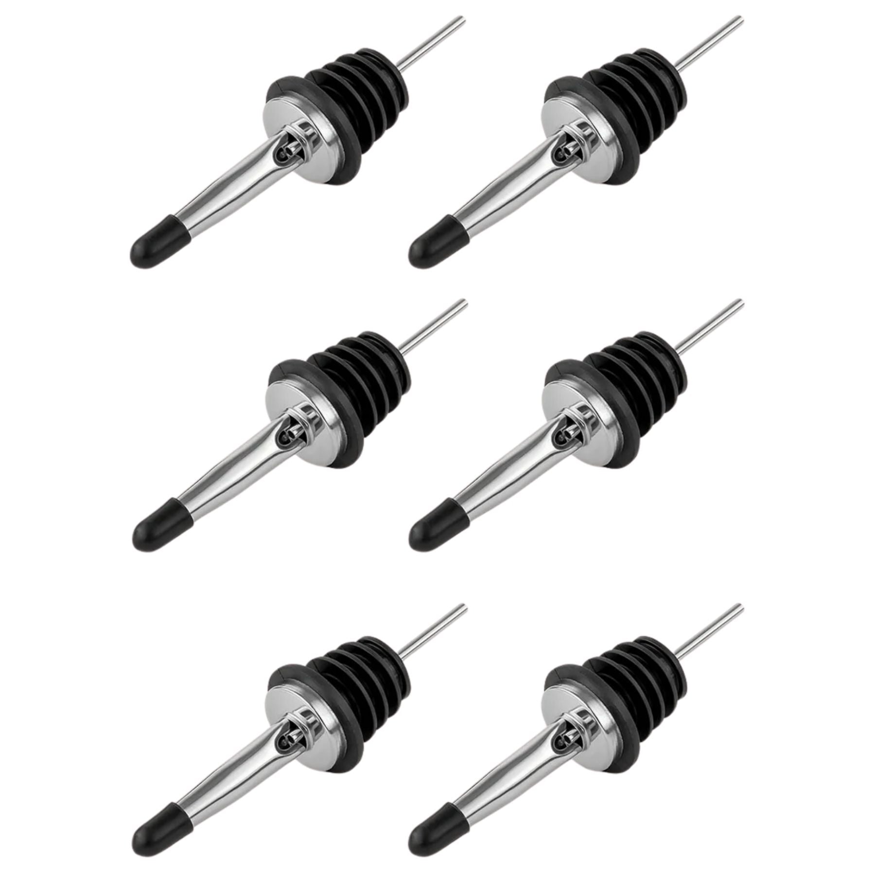 Stainless Steel Pourers for Liquor Bottles 6 Pack by Zulay Kitchen