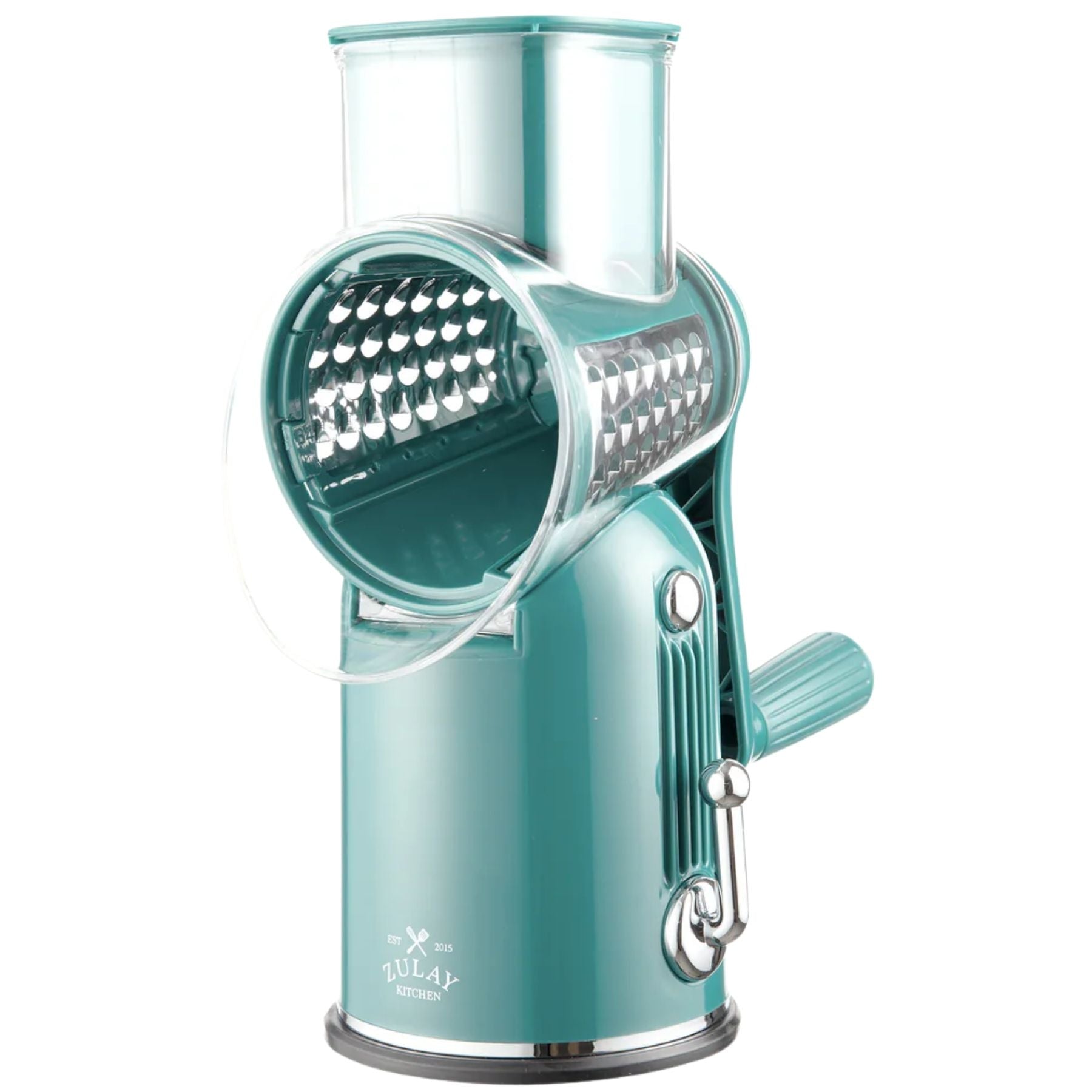 Rotary Cheese Grater Classic with 5 Blades - Green by Zulay Kitchen