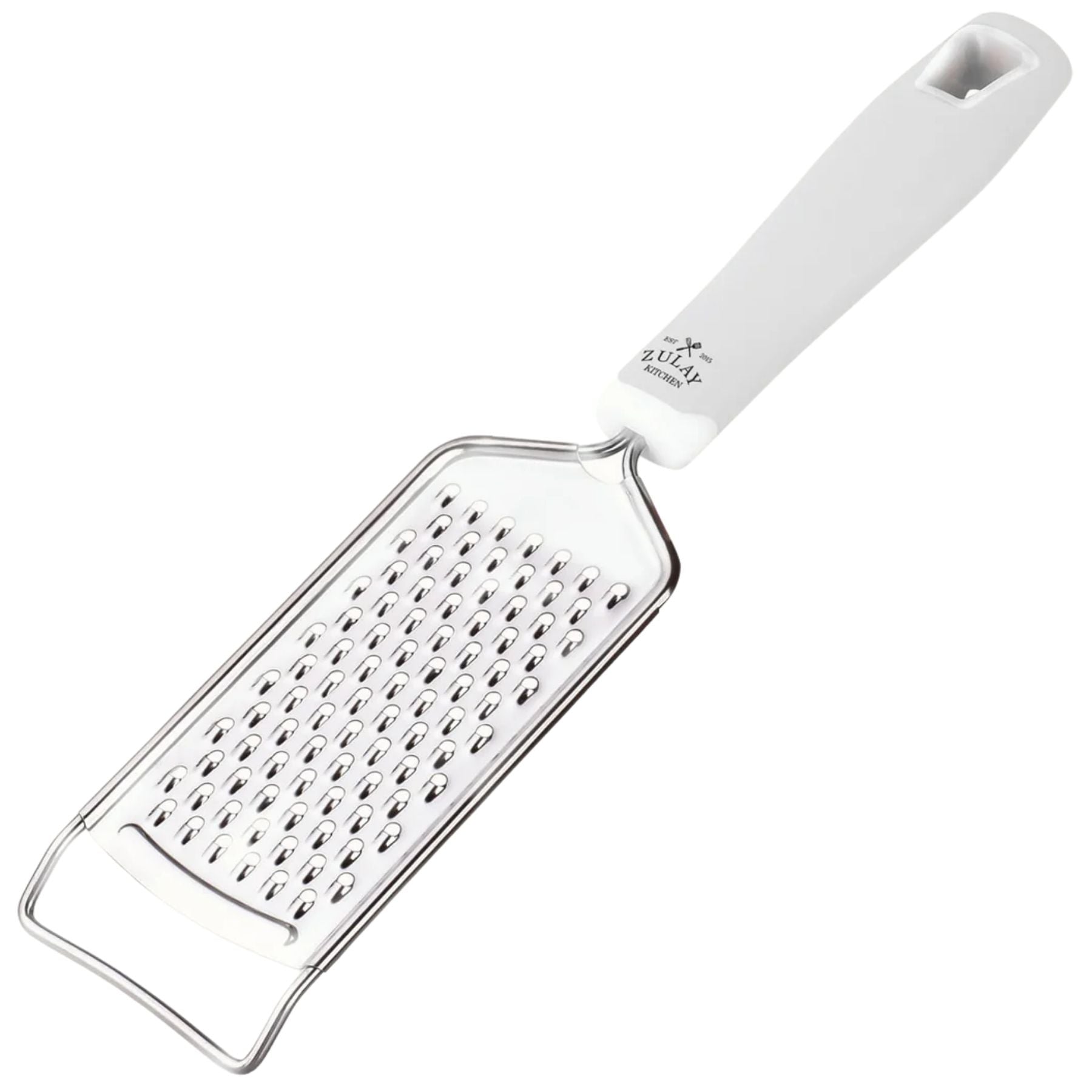 Stainless Steel Flat Cheese Grater-White by Zulay Kitchen