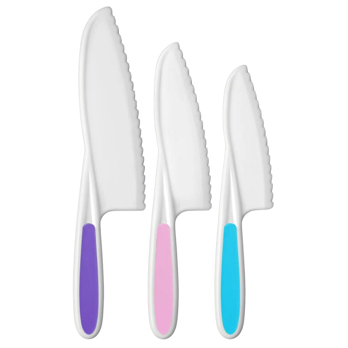 Kids Knife Set- Purple, Pink, Blue by Zulay Kitchen