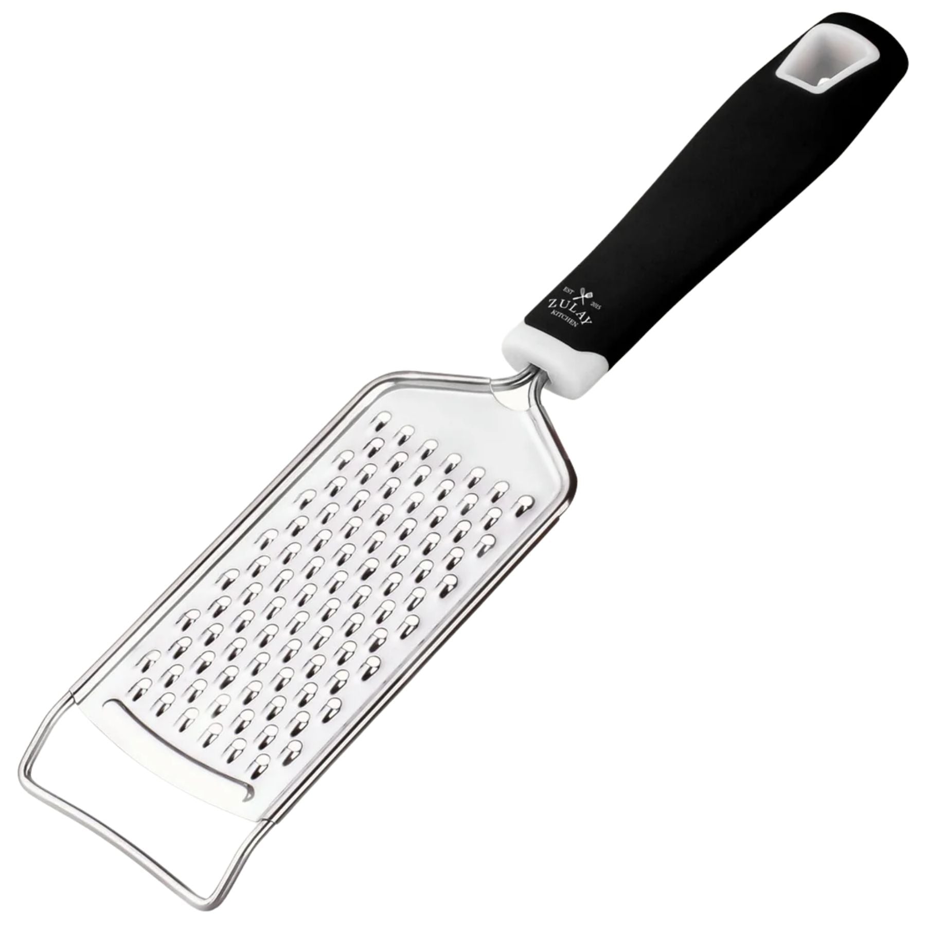 Stainless Steel Flat Cheese Grater-Black by Zulay Kitchen