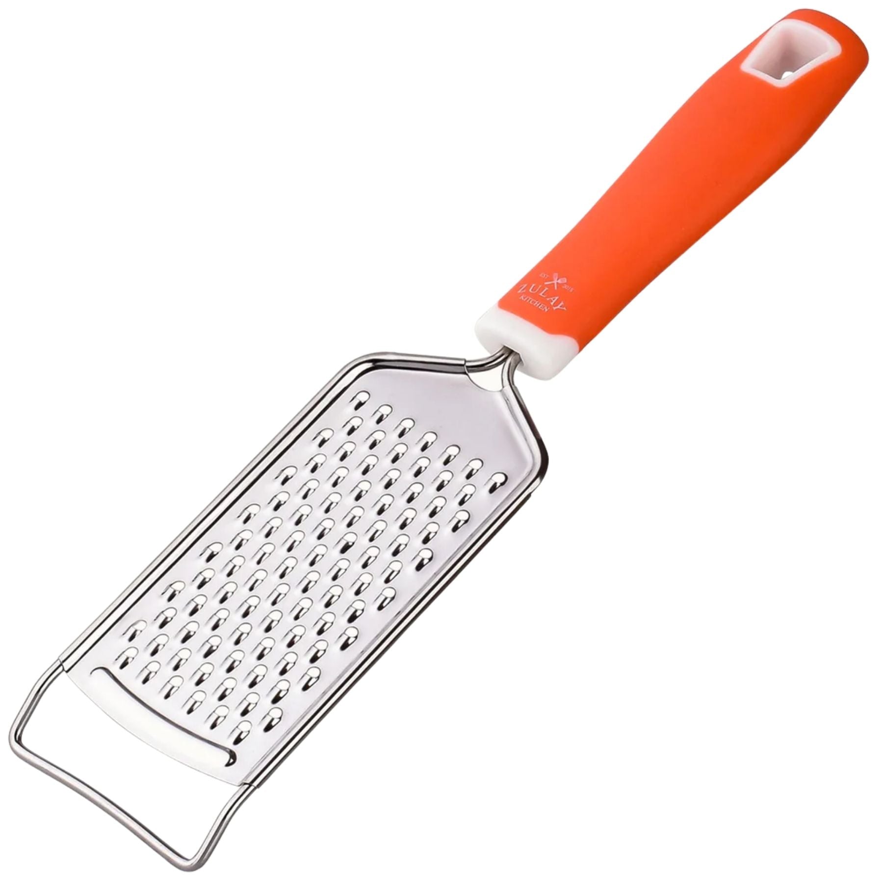 Stainless Steel Flat Cheese Grater-Orange by Zulay Kitchen