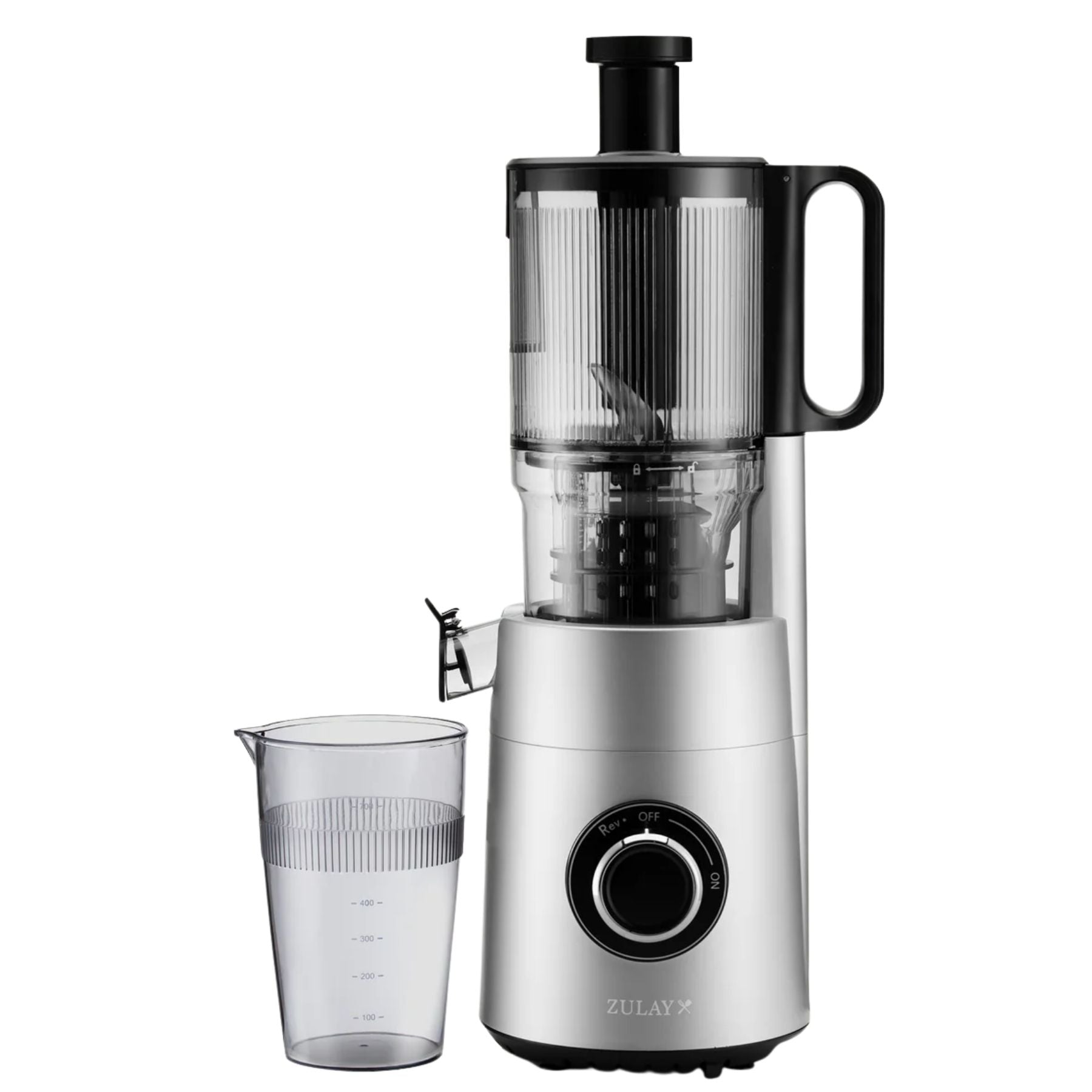 Wide Chute Cold Press Juicer – 5” Masticating Juicer - Silver by Zulay Kitchen