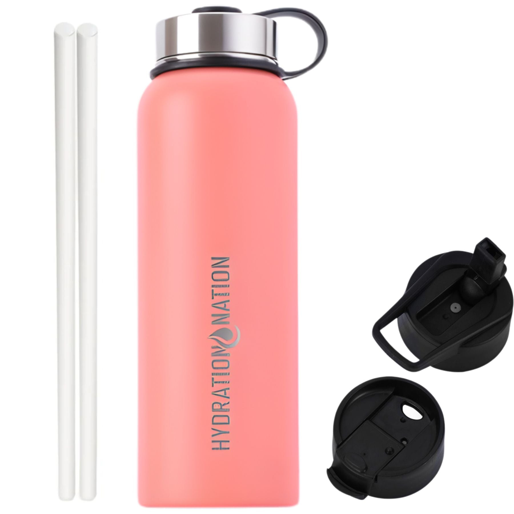 Hydration Nation Thermo Insulated Water Bottle- Peach by Zulay Kitchen