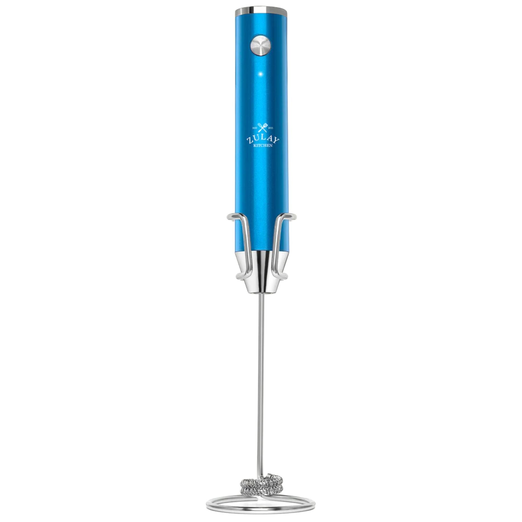 LUX™ Rechargeable Milk Frother Metallic Blue by Zulay Kitchen
