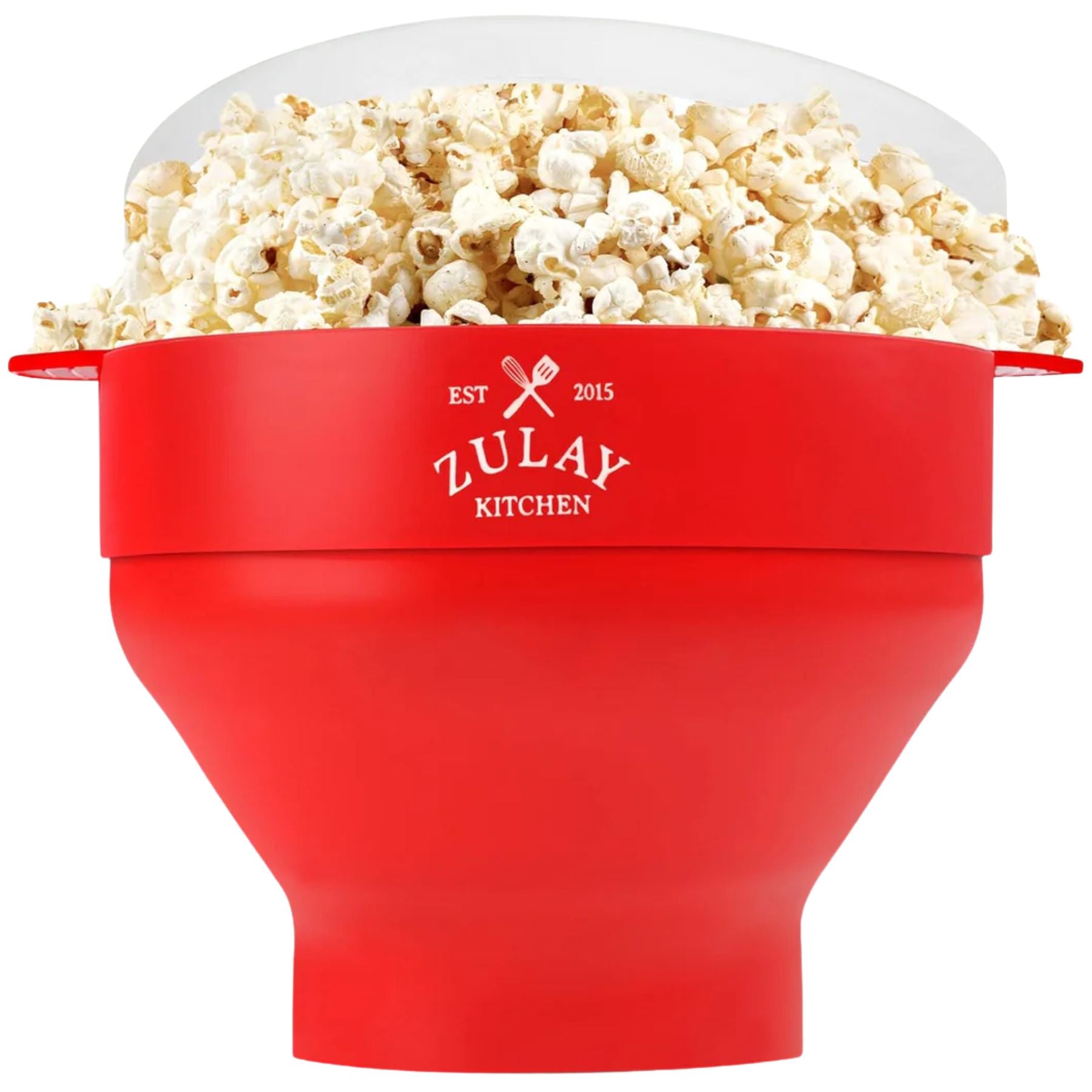 Zulay Kitchen Silicone Popcorn Popper- Red by Zulay Kitchen